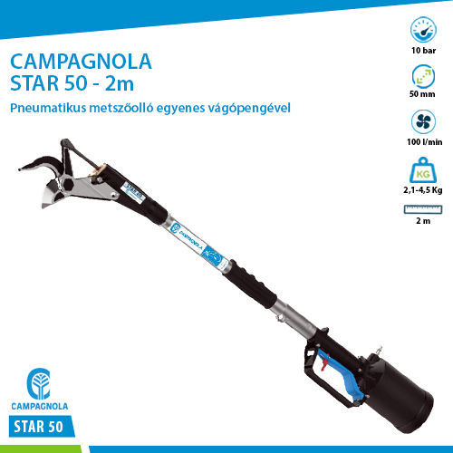 Picture of CAMPAGNOLA Star 50 - Pneumatikus magassági ágvágó egyenes pengével (2m kiterjesztő rúddal)