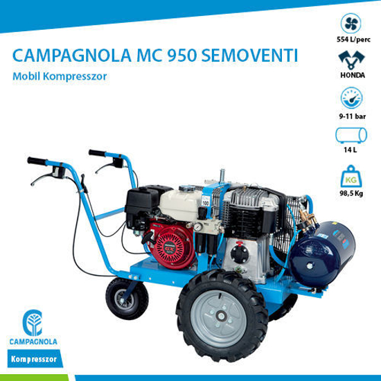 Picture of CAMPAGNOLA - MC 950 SEMOVENTI Mobil Kompresszor Kohler KD15-350, 6.8 HP dízel motorral